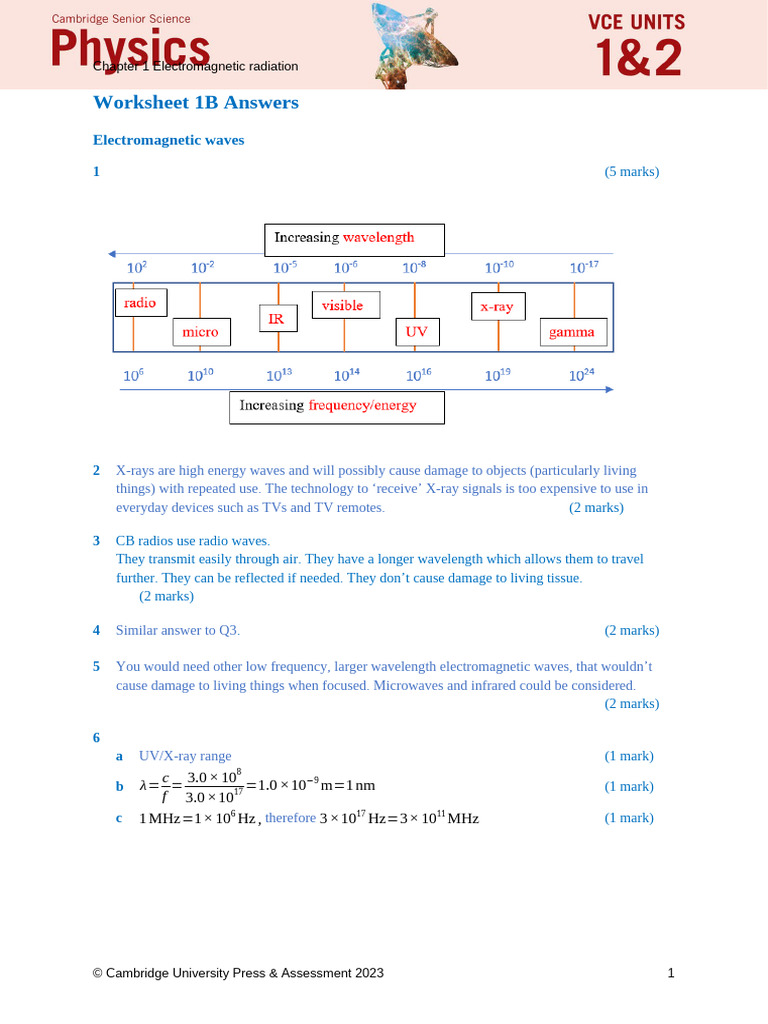 Worksheet 1B 1 Answers | PDF