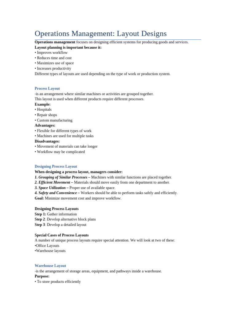 Operations Management | PDF | Warehouse | Business
