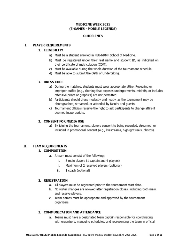ASTRALYMPICS MLBB Guidelines 2025 Updated | PDF