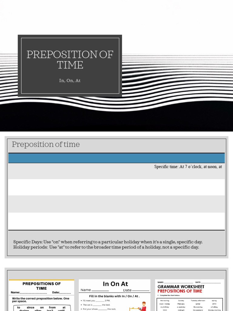 Day6 (Preposition of Time) | PDF