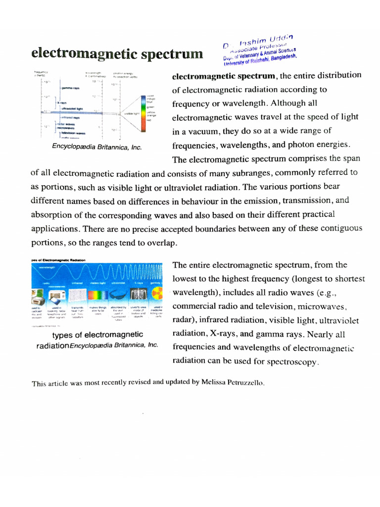 Electromagnetic Spectrum | PDF | Electromagnetic Radiation ...