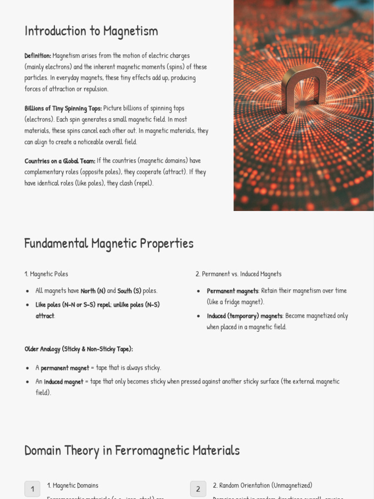 Introduction To Magnetism | PDF | Magnetism | Magnet
