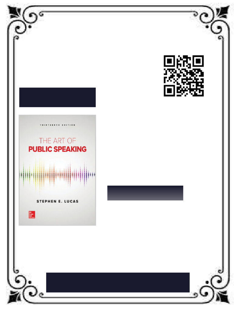 The Art of Public Speaking Stephen E. Lucas Ebook Long-Form Edition ...