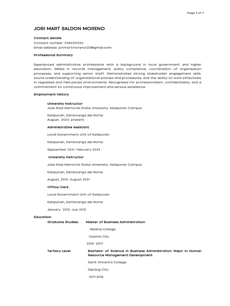 2271 Resume Template Ready | PDF