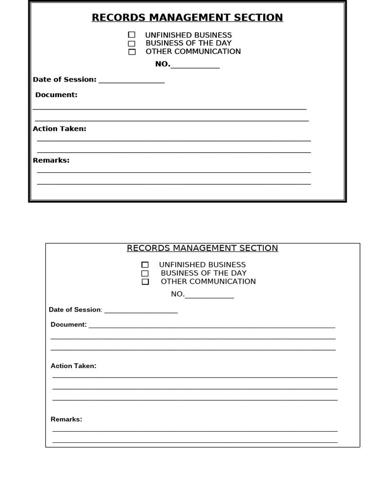 Records Management Section Ticklers | PDF