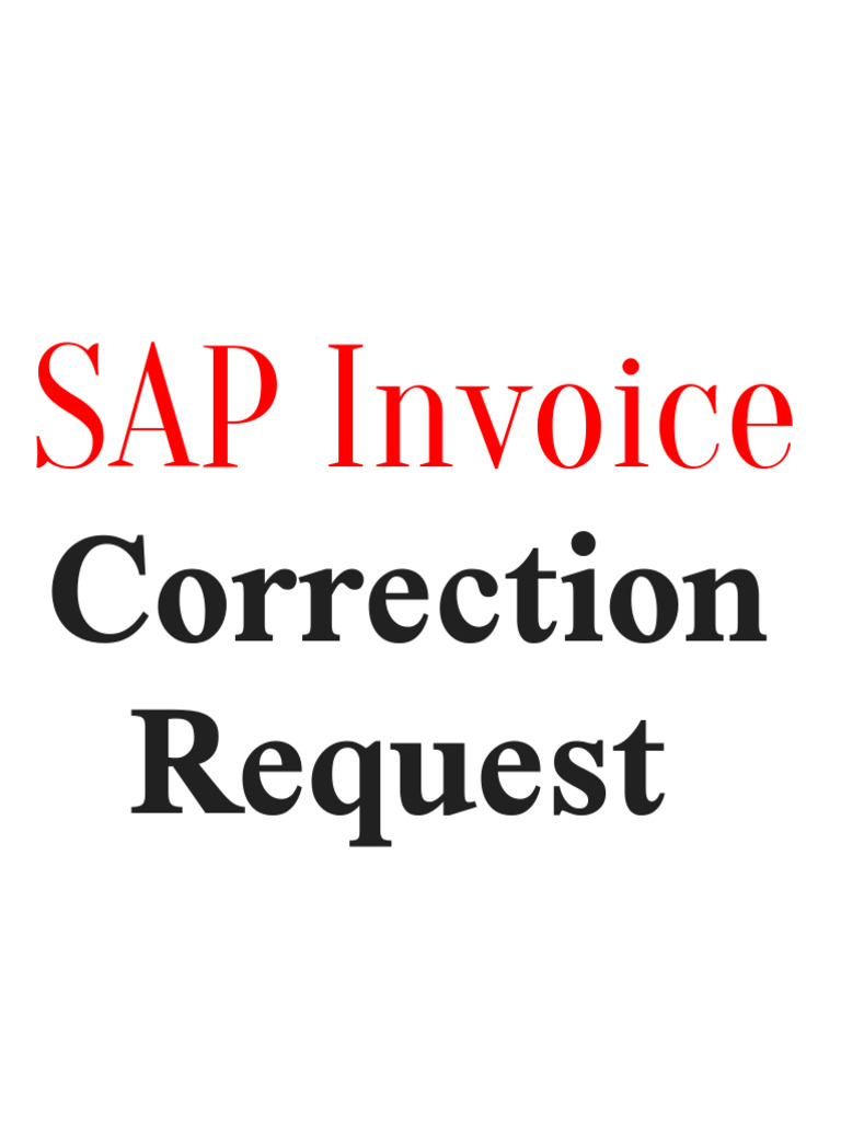 Invoice Correction Request | PDF | Invoice | Debits And Credits