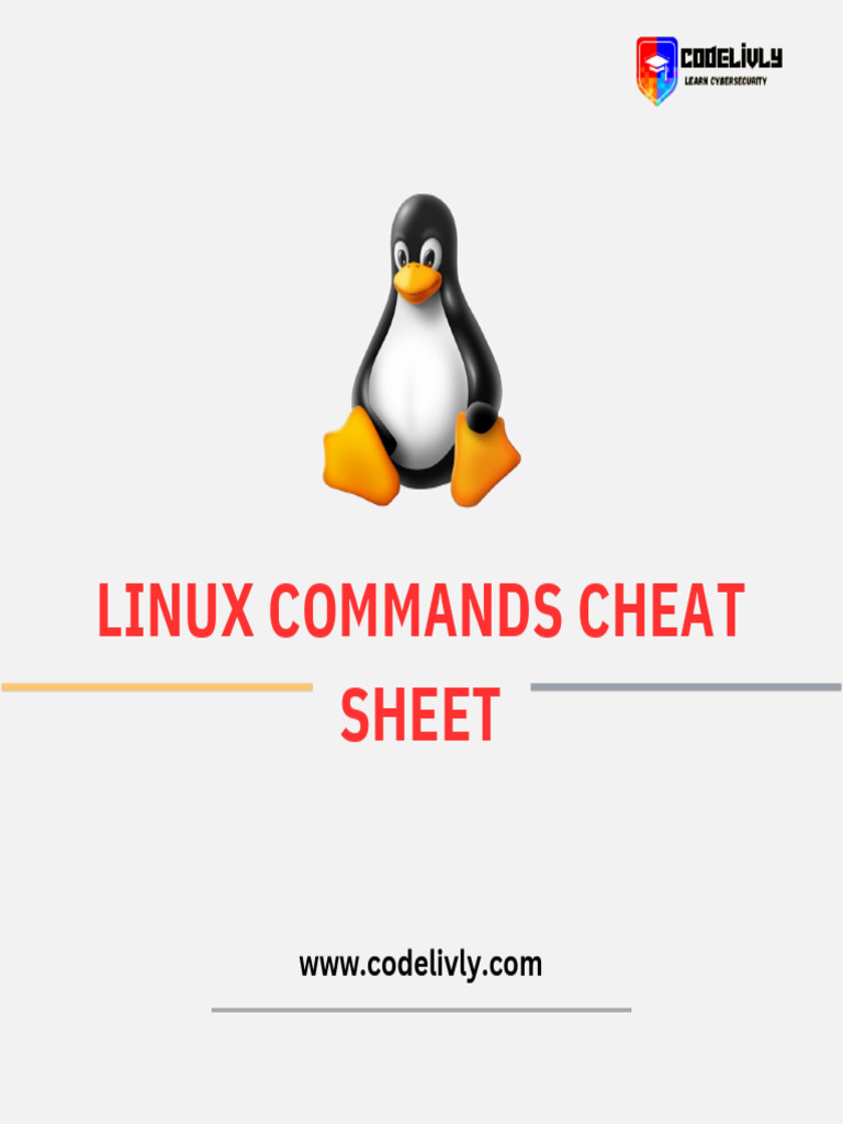 Linux Commands Cheat Sheet - Codelivly | PDF | Computer File | Software