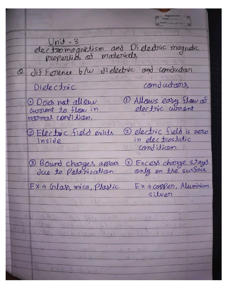 Electromagnetism Physics Notes 1 Semester | PDF