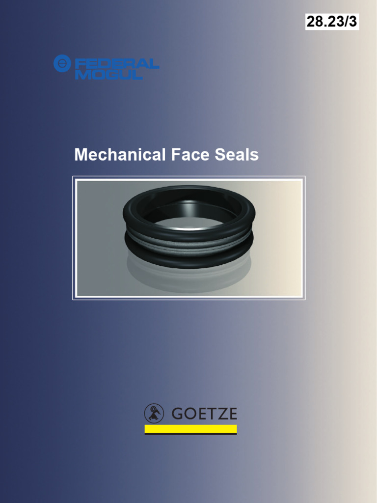Seal Cutter Drive - Goetze | PDF | Bearing (Mechanical) | Materials Science