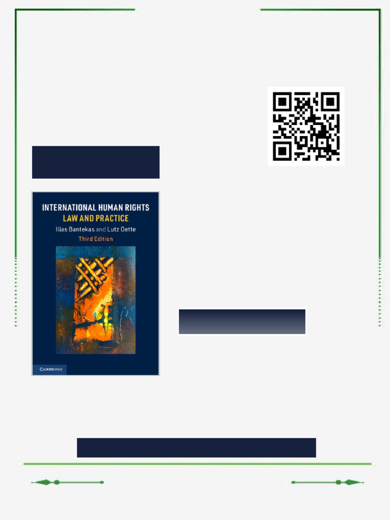 International Human Rights Law and Practice 3rd Edition Ilias Bantekas ...
