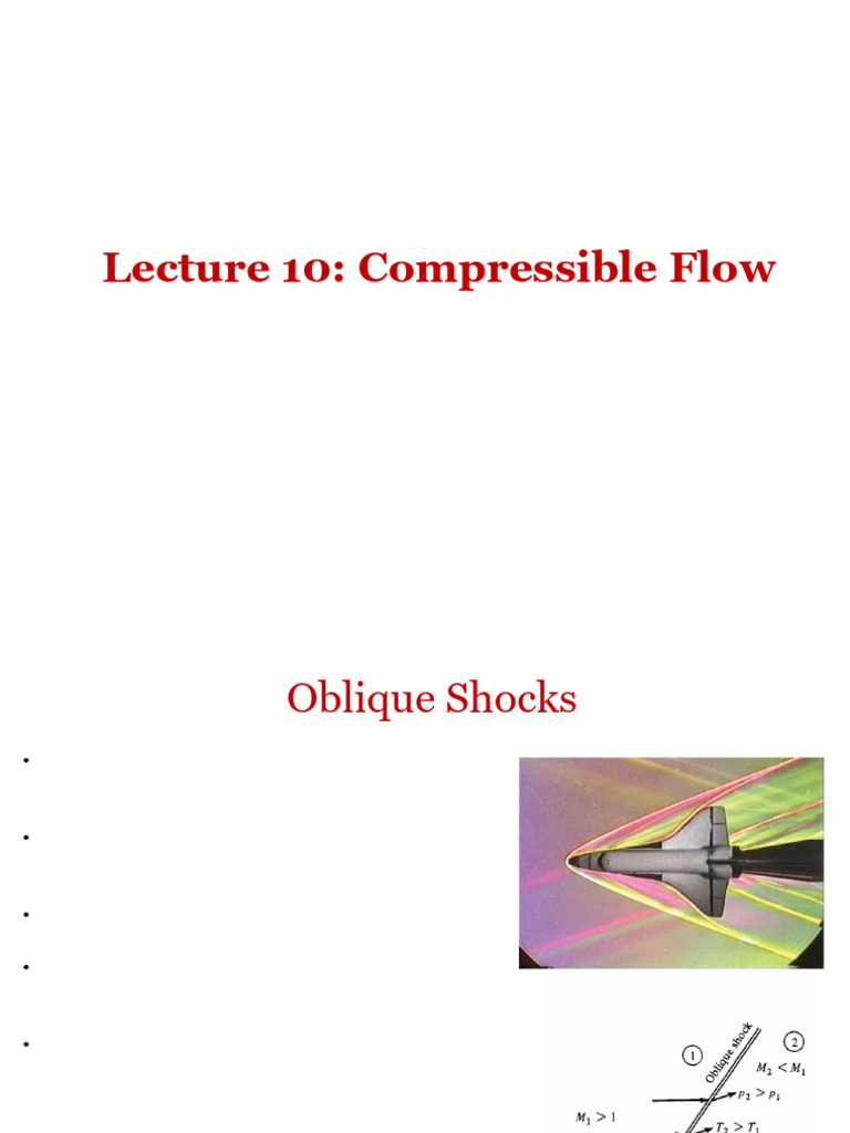 Lecture W10 - Compressible Flow & Turbomachinery | PDF | Pump | Shock Wave