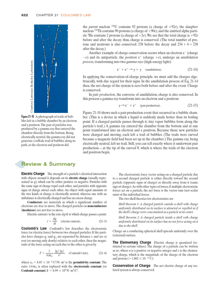 CH 21 SummaryHRK 10th Edtnfundamentals of Physics Textbook | PDF ...