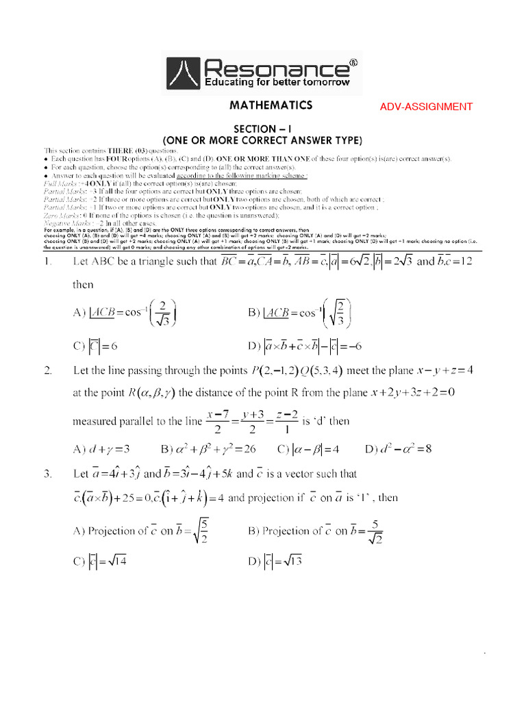 Math Adv Assignment (27.02.2026) | PDF