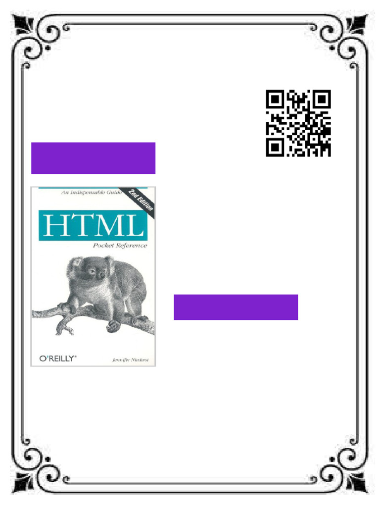 HTML Pocket Reference 2nd Edition Jennifer Niederst Robbins Ebook Every ...
