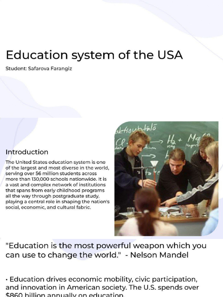Educational System of The USA Countrystudy | PDF