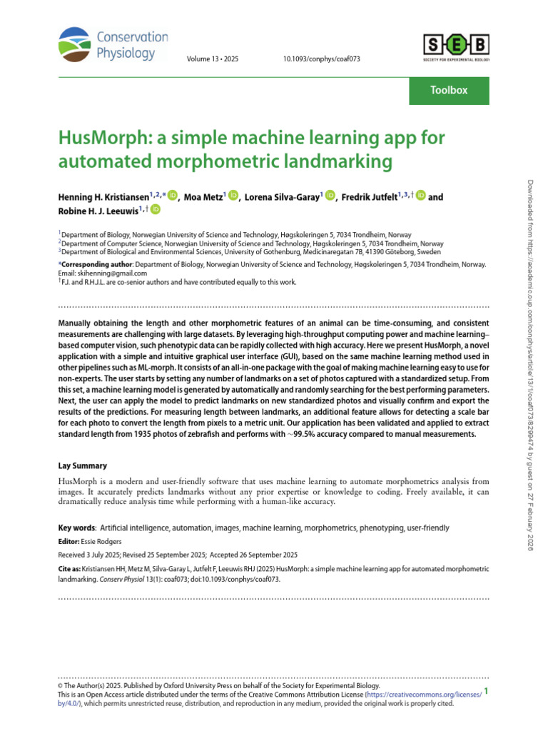 HusMorph A Simple Machine Learning App For | PDF | Machine Learning ...