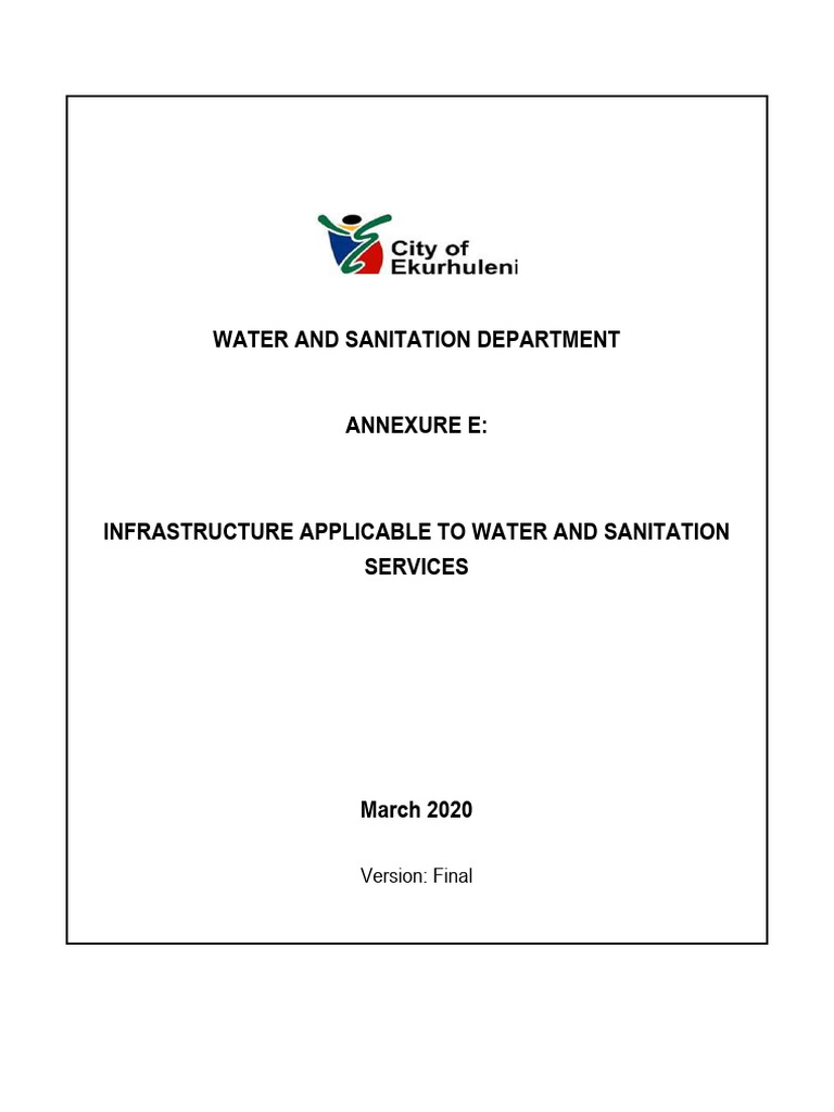 CoE W&S Design Guidelines - Annexure E | PDF | Pumping Station | Storm ...