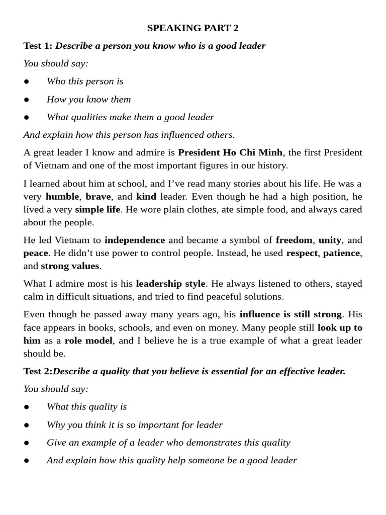 Speaking Part | PDF