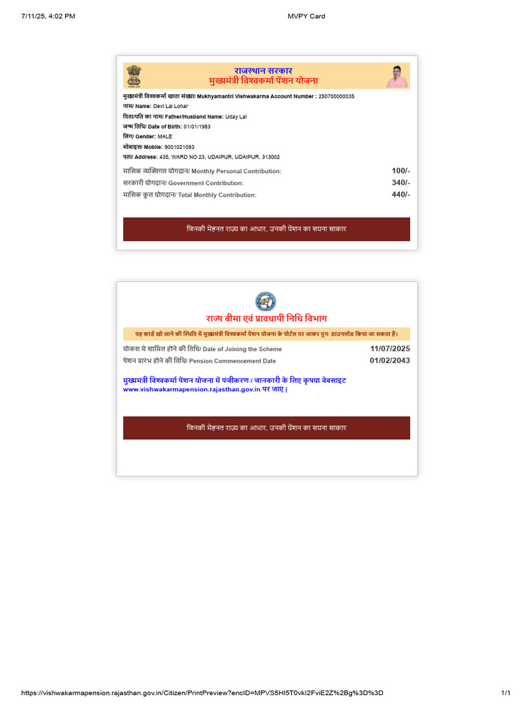 MVPY Card | PDF