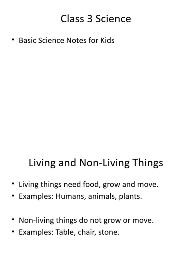 Class 3 Science Notes | PDF