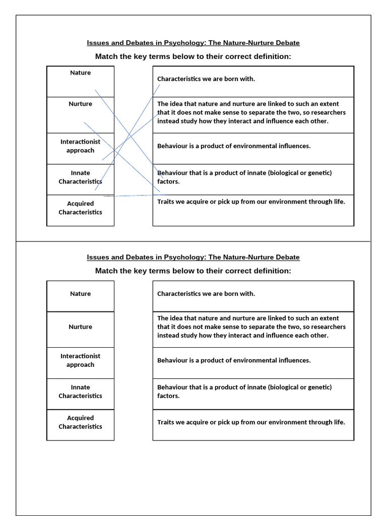 Key Terminology Match | PDF
