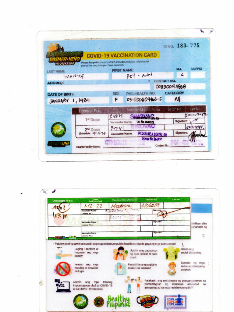Vaccine Card | PDF
