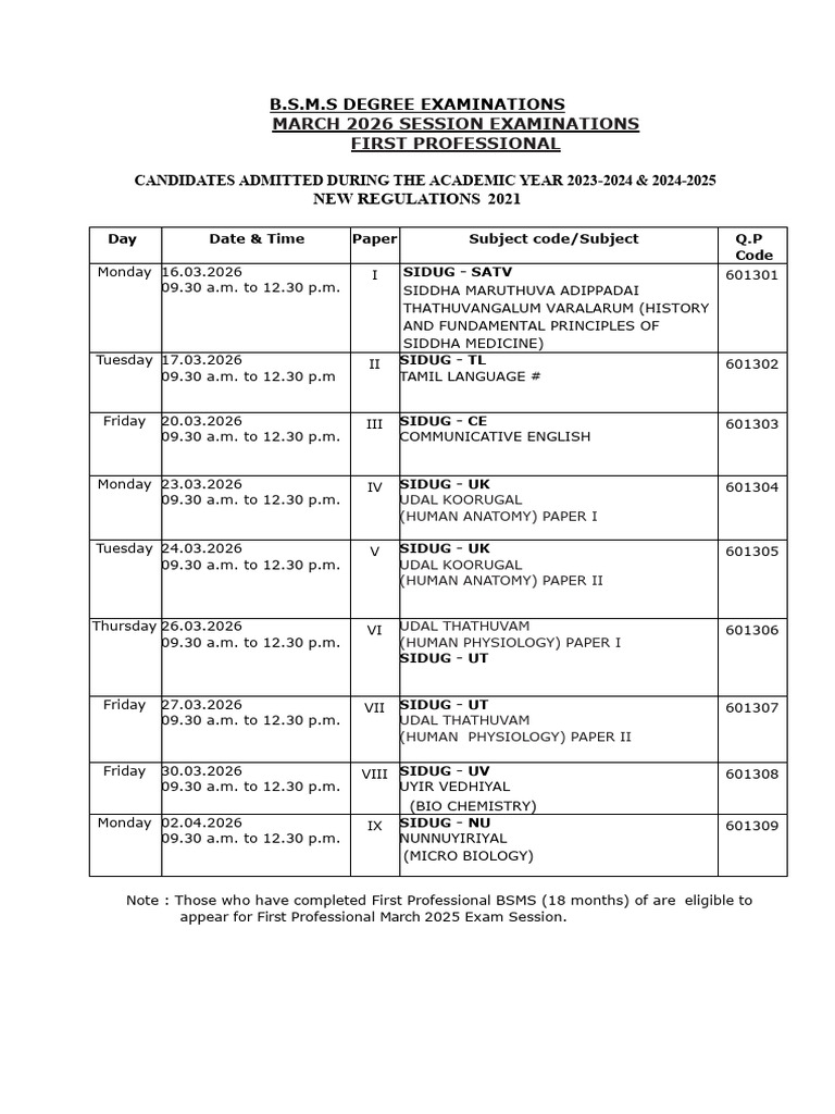 BSMS Mar2026 | PDF | Medicine | Health Care