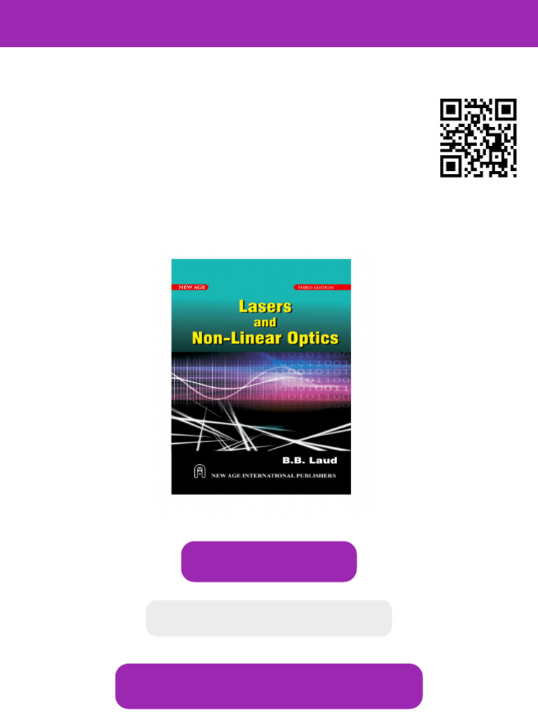 Lasers and Non Linear Optics 3rd Edition B.B. Laud Ebook Testbank ...