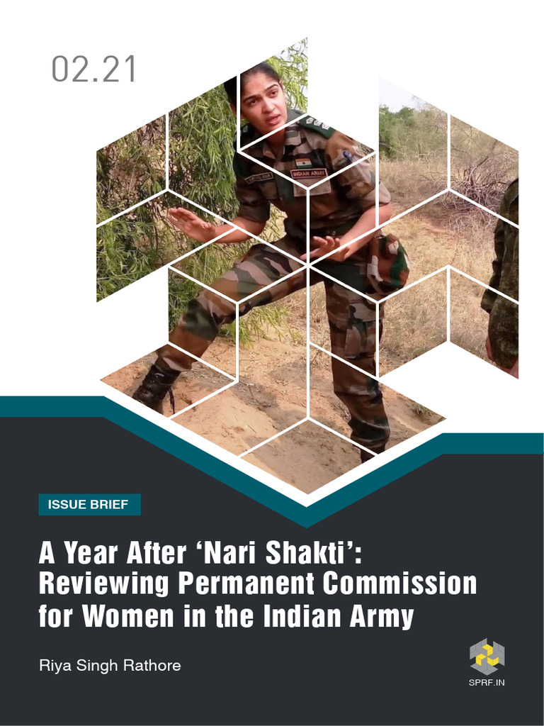 Reviewing Permanent Commission For Women in The Indian Army SPRF 2021 1 ...
