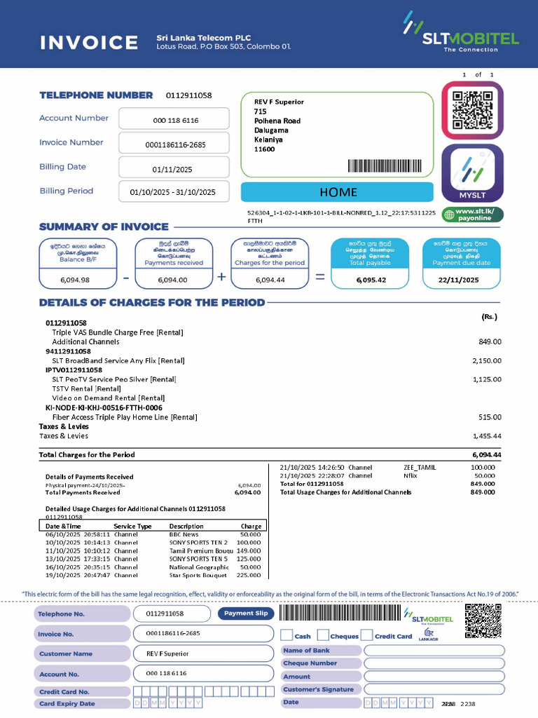 SLT eBill-00011861162685Image | PDF | Broadband | Information Age