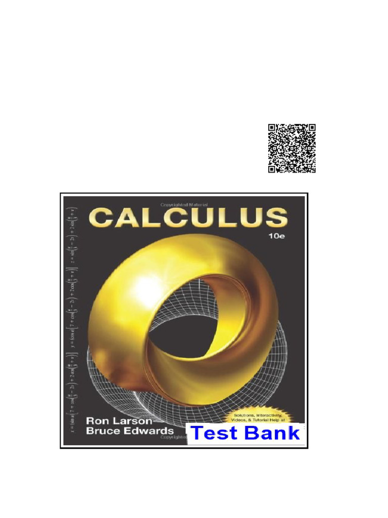 Calculus 10th Edition Larson Test Bank | PDF | Integral | Derivative