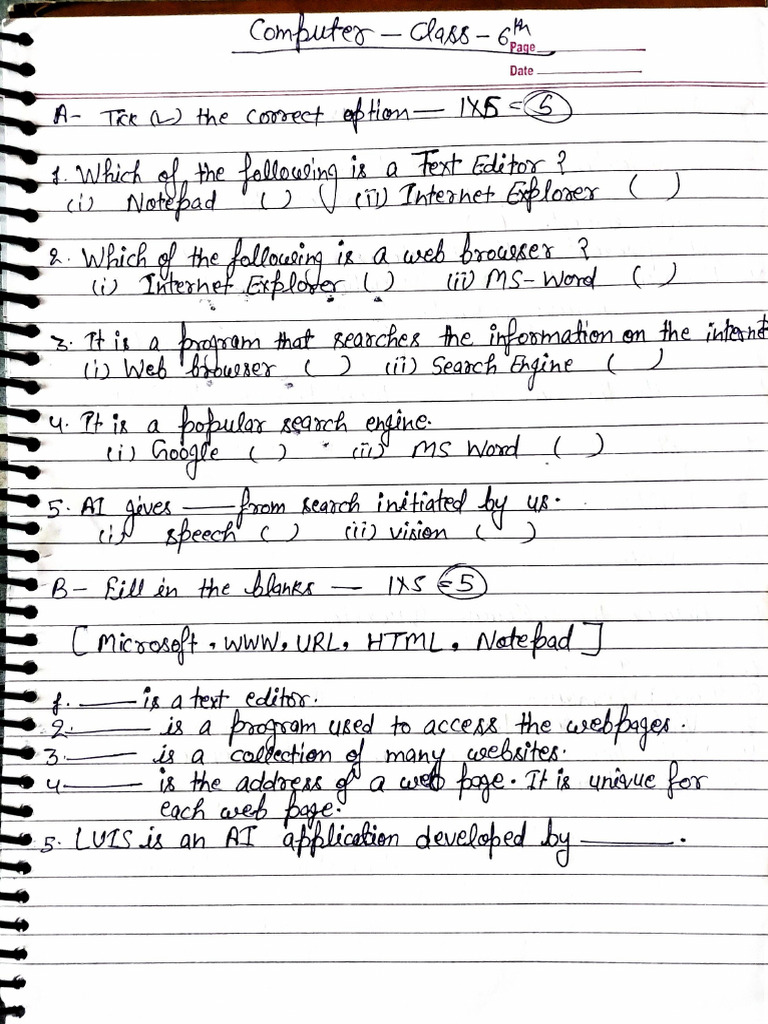 Computer Class 6th | PDF
