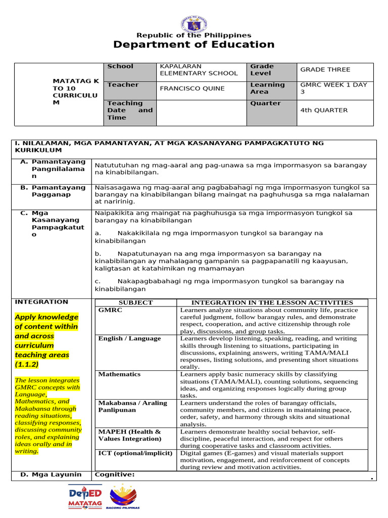 Original Lesson Plan | PDF