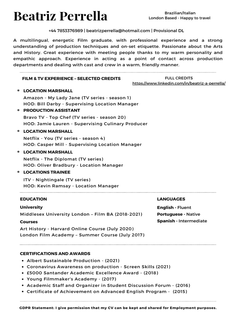 CV Update | PDF