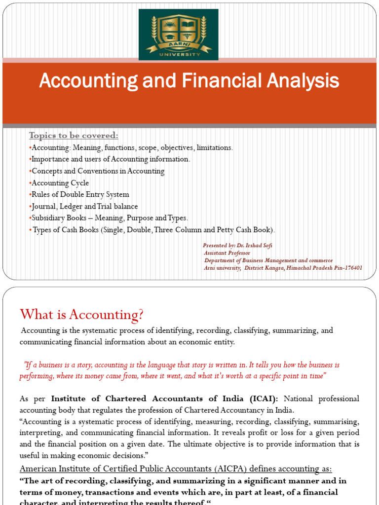 Accounting and Financial Analysis PT Pdf01 | PDF | Debits And Credits ...
