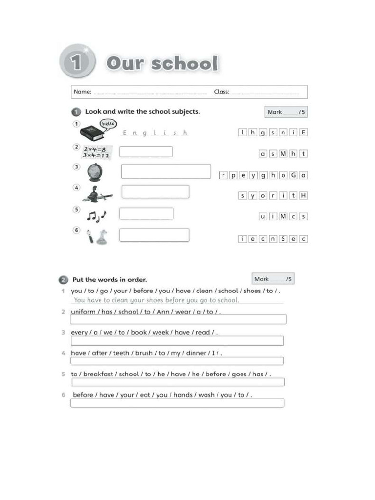 Test Unit 1 Super Minds 3 | PDF