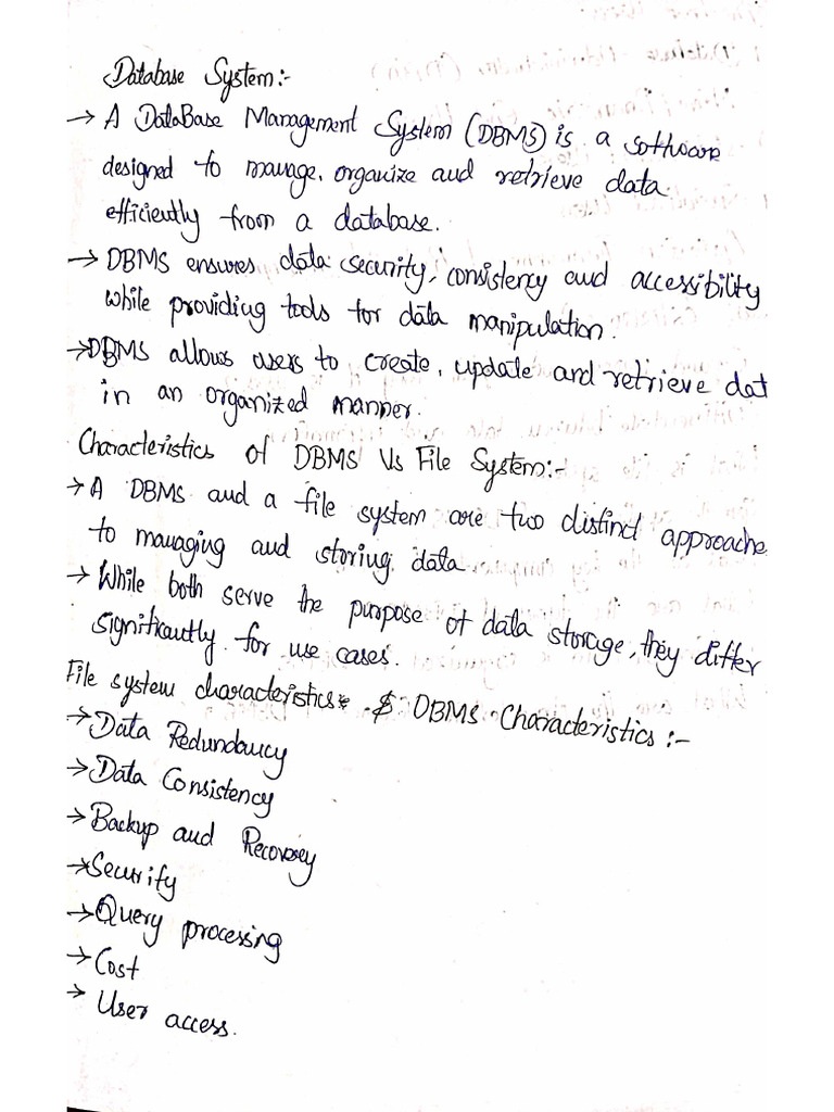 DBMS Notes 1 | PDF