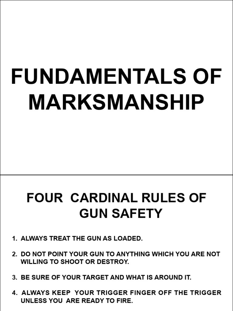 Fundamentals of Marksmanship | PDF | Shooting | Weapon Design