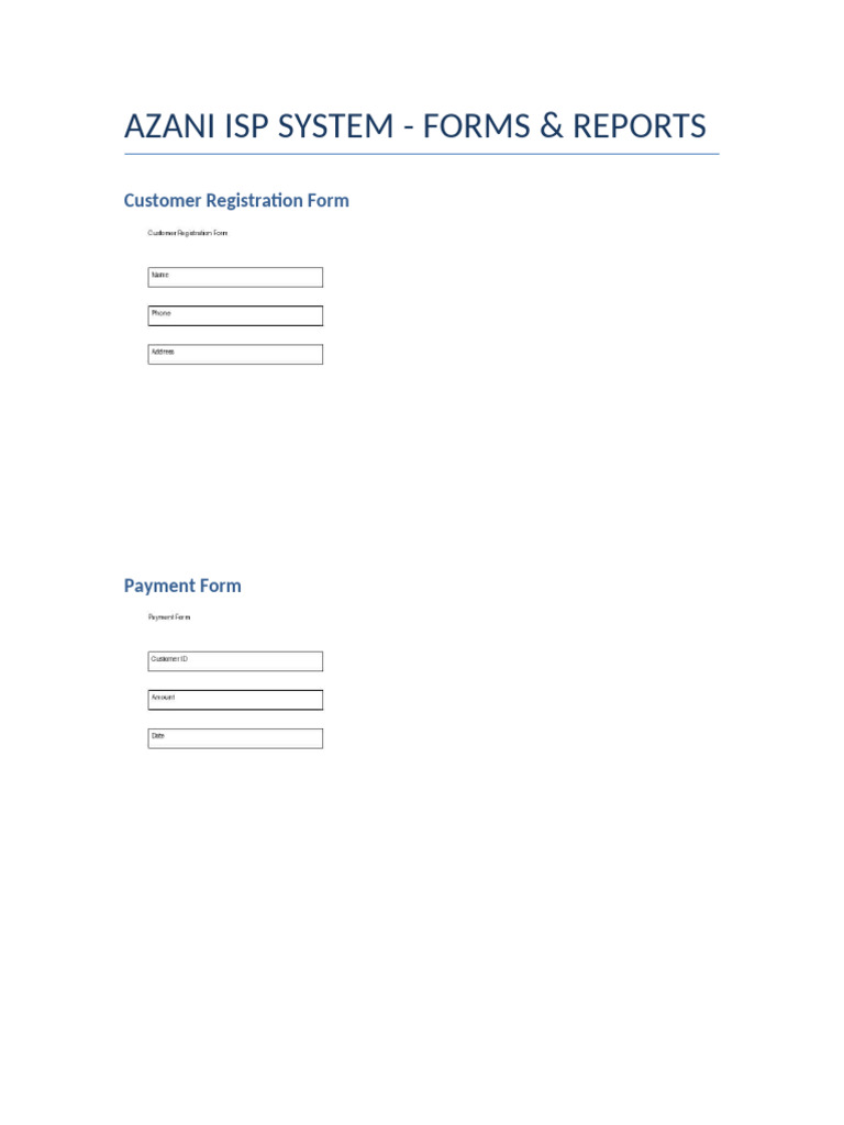 Forms Reports Screenshots | PDF
