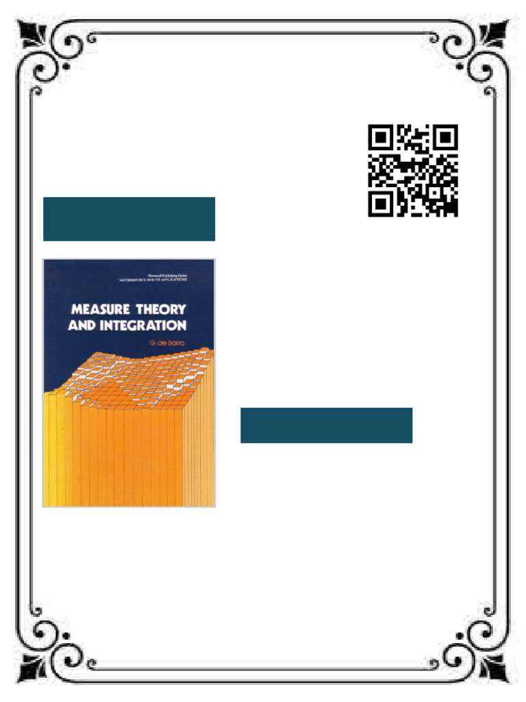 Measure Theory and Integration Second Edition Gar de Barra Ebook Full ...