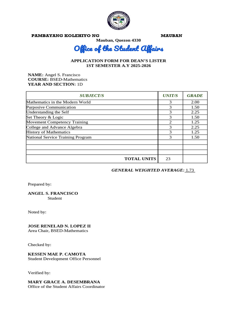 DL Form Angel | PDF