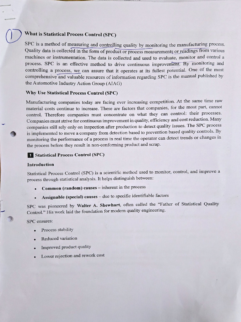 SPC Notes | PDF