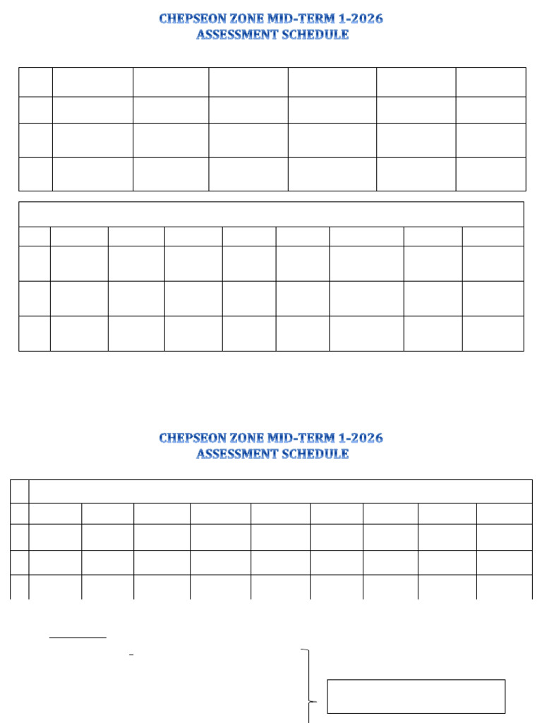 Chepseon Zone Mid Term 3 2025 Assessment Schedule | PDF