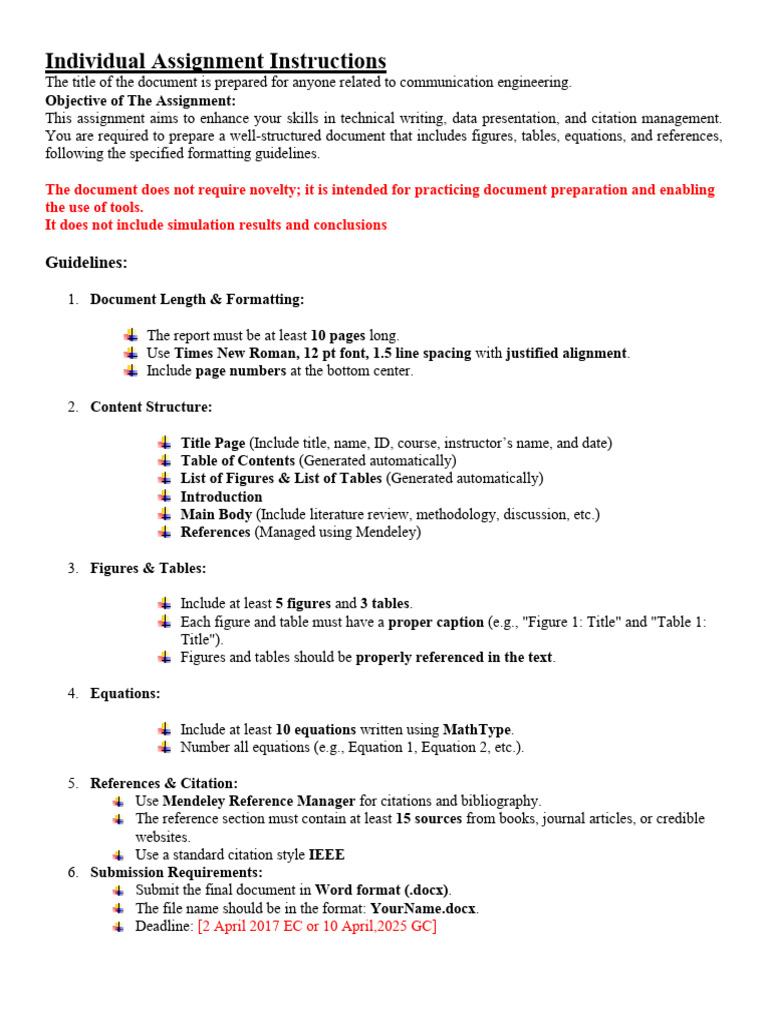 Individual Assignment Instructions | PDF
