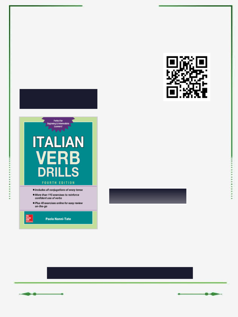 Italian Verb Drills, 4th Ed 4th Edition Paola Nanni-Tate Full Ebook ...