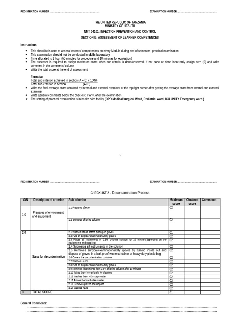 CHECK 4-For Decontamination | PDF | Health Care