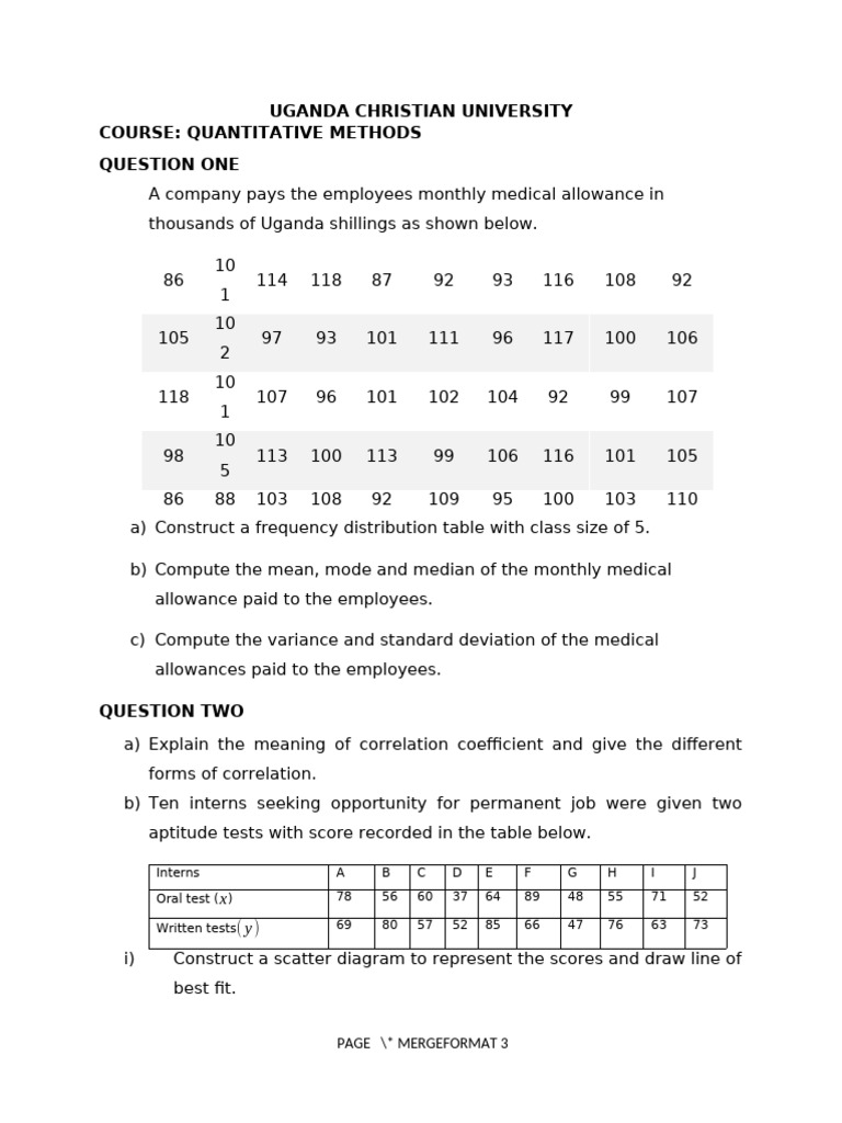 Quantitative Method Practice | PDF | Applied Mathematics | Mathematical ...