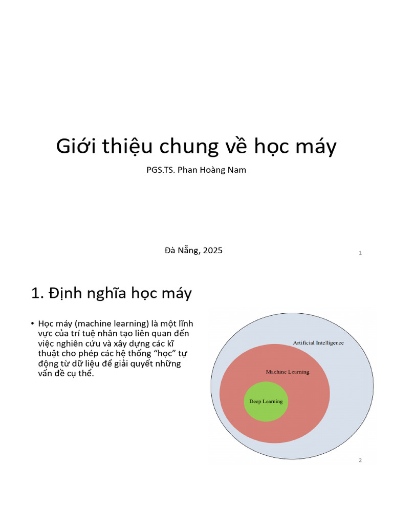 Chuong 1 - Gioi Thieu Chung Ve Hoc May - Gui Lop | PDF