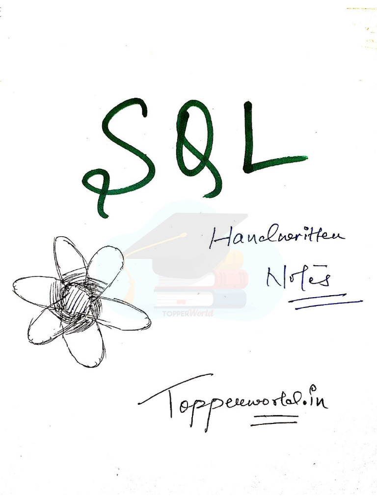SQL Handwritten Note | PDF