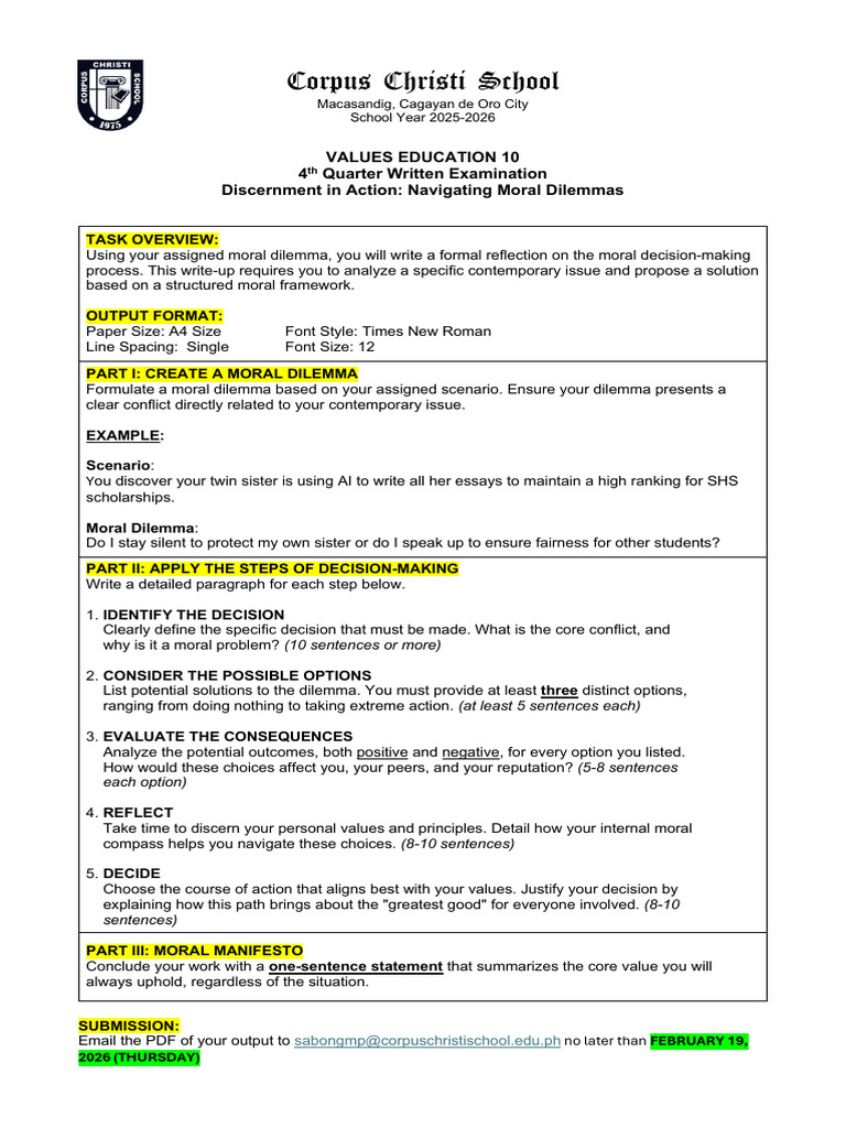 4qg10 Valed Exam Output | PDF | Decision Making | Cognition